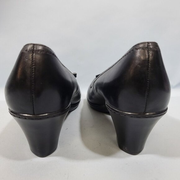 Clarks Mary Jane Strappy Heels Black Leather Women's Size 11M Style 89380 2008 - Picture 7 of 11